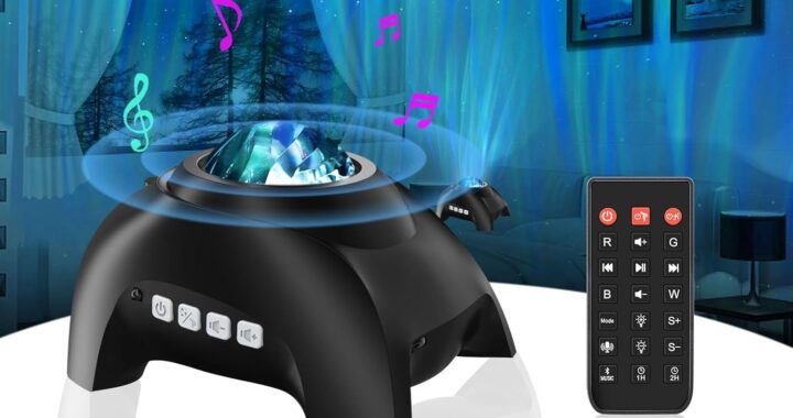 Northern Lights Aurora Projector for Bedroom with Music Bluetooth Speaker